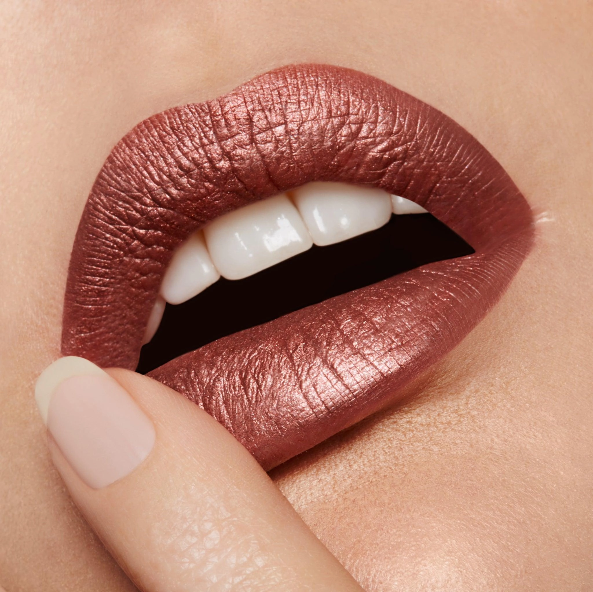 Film Noir | A Frosted Rich Golden Bronze Liquid Lipstick