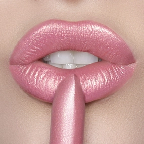 Go See Cr??me | A Sheer Pale Pink with Gold and Rose Shimmer Lipstick