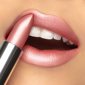 Lavish Cr??me | A Frosted Blush Rosy Pink Shimmer Lipstick