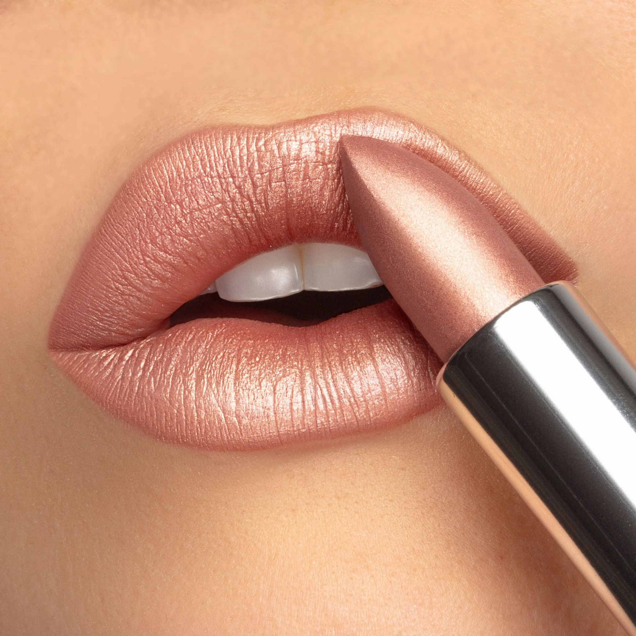 Posh Cr??me | A Frosted Pale Golden Nude Shimmer Lipstick