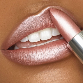 Soft Box Cr??me | A Pale Nude/Pink with Gold and Silver Shimmer Lipstick