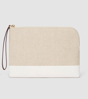The Makeup Pouch - Linen and Cr??me